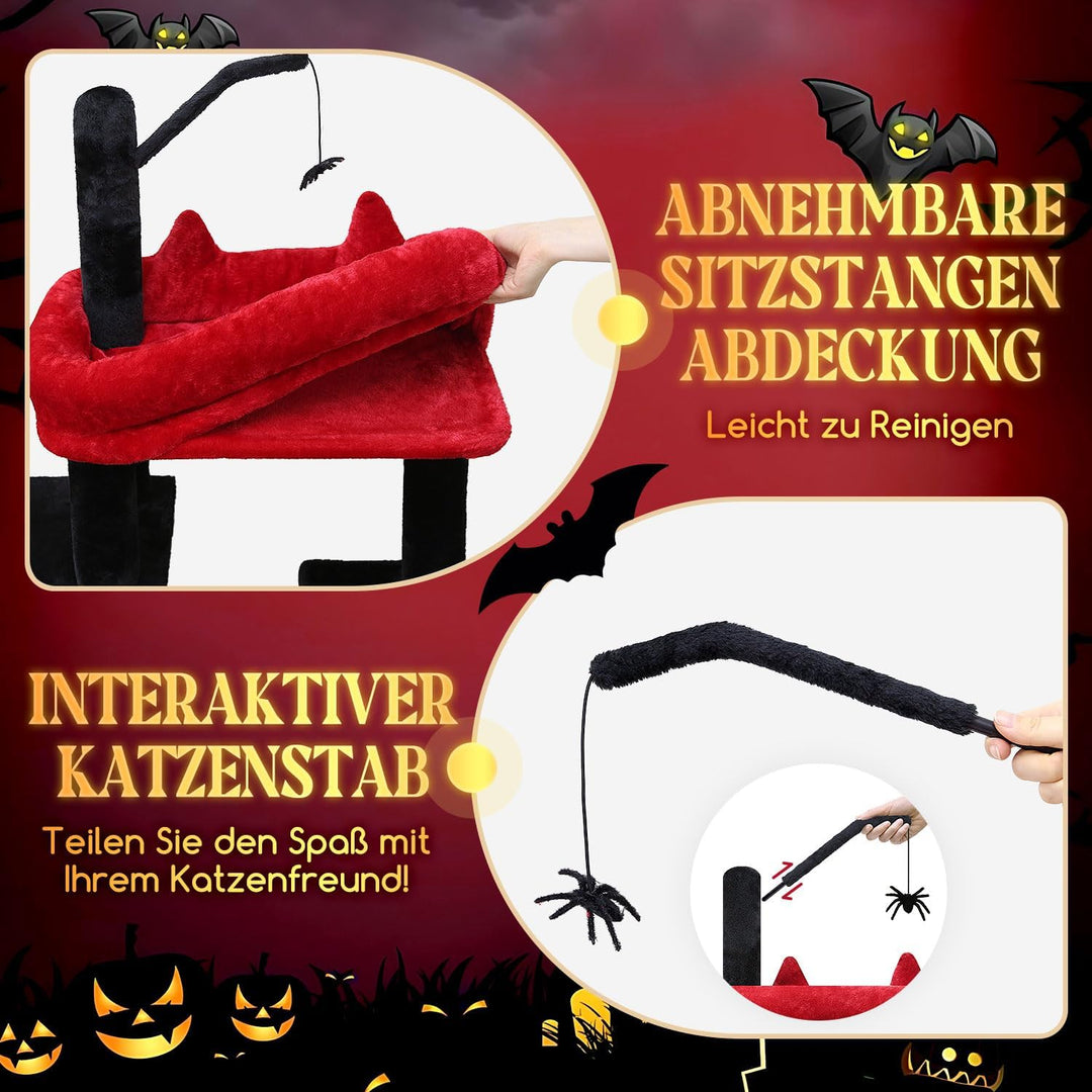 Globlazer F50 Kratzbaum mit Katzenhaus L:50cm Sisalrampe für Katzen Senior | Katzenbaum Stabil für E