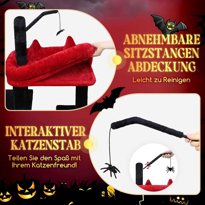 Globlazer F50 Kratzbaum mit Katzenhaus L:50cm Sisalrampe für Katzen Senior | Katzenbaum Stabil für E