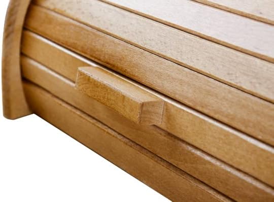 Brot-Box aus Holz, aufrollbar oder herunterklappbar, verschiedene Versionen erhältlich, holz, braun,