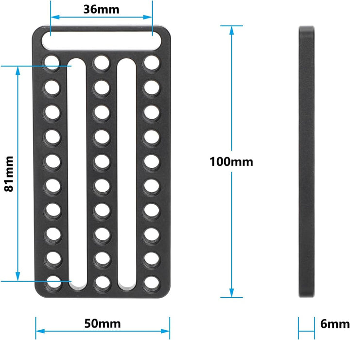 CAMVATE Mehrzweck-Käseplatte mit 1/4"-20 Gewinden und Schlitzen - 3649