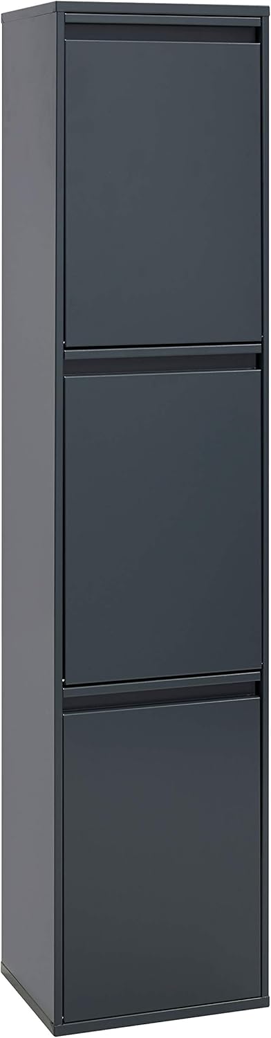 ARREGUI Basic CR304-B Mülltrennsystem aus Stahl | 3 Fächer Mülleimer für die Küche | 3 Fach Abfallei