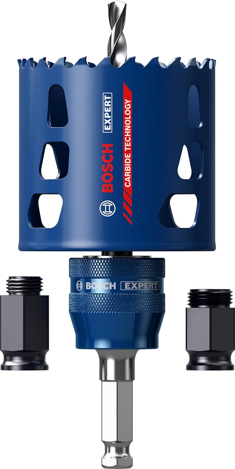 Bosch Professional 1x Expert Tough Material Lochsäge Starter Set (für Holz mit Metall, Ø 51 mm, Zube