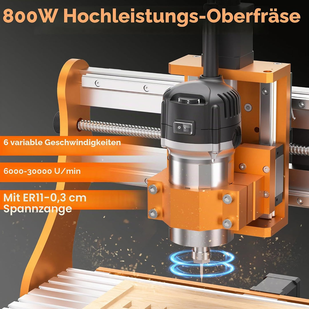 LUNYEE 3020 Nova CNC-Fräsmaschine, Ganzmetall-Linearführungen und Kugelgewindetriebe an allen XYZ-Ac