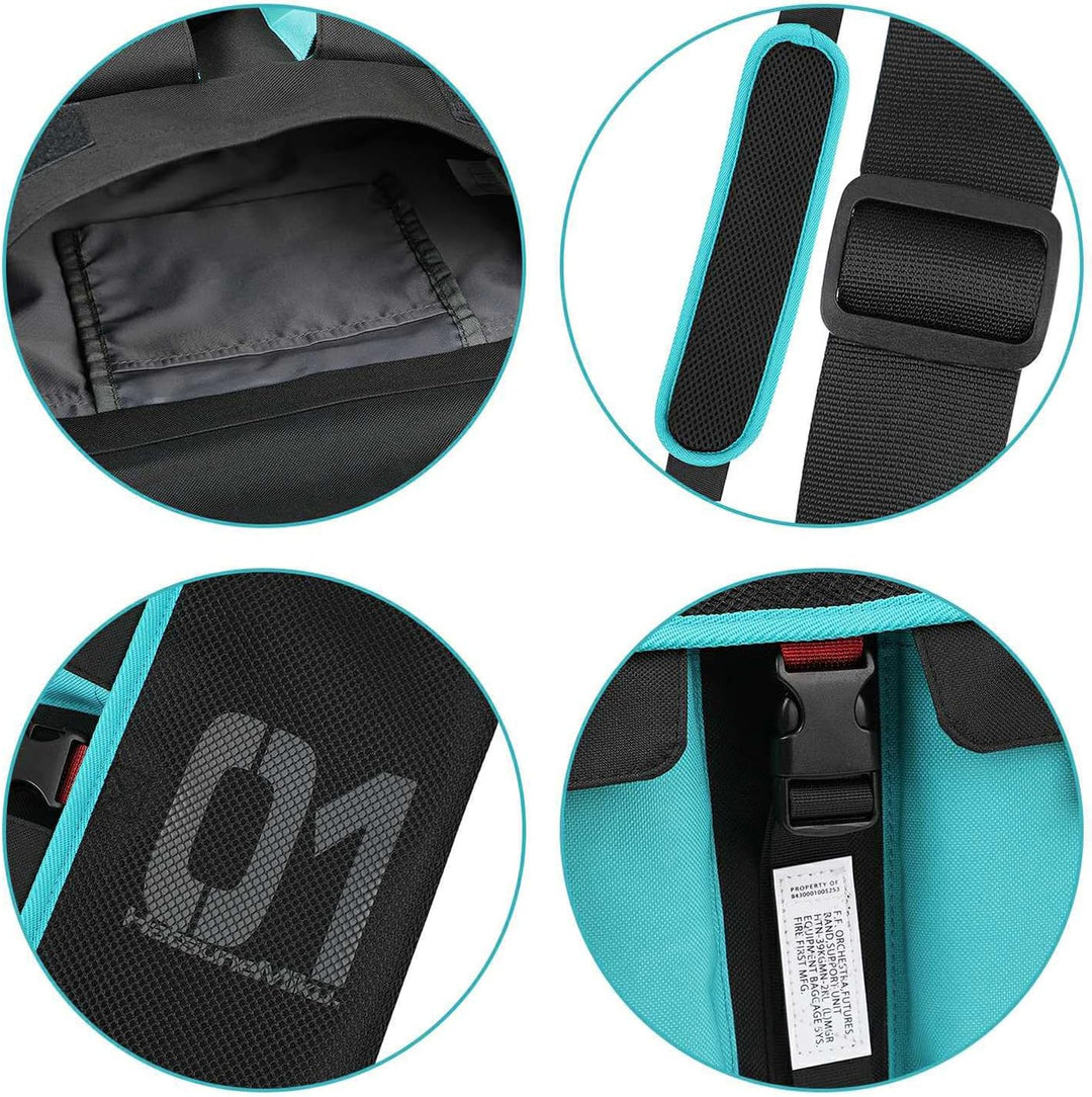 FIREFIRST x Hatsune Miku & Kagamine Rin/Len Schule Schultertaschen .Türkis W36×H30×D12.5（cm）, .Türki