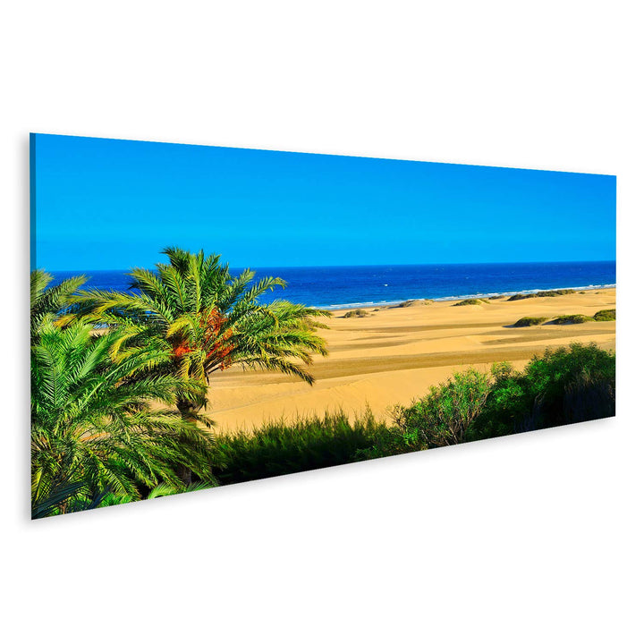 Bild Bilder auf Leinwand ein Blick auf das Naturschutzgebiet der Dünen von Maspalomas auf Gran Canar