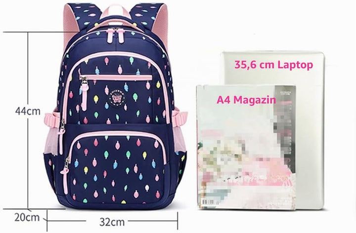 IvyH Rucksack Mädchen Schulrucksack Grosse schulranzen für Mädchen Wasserdicht Kinderrucksack für mä