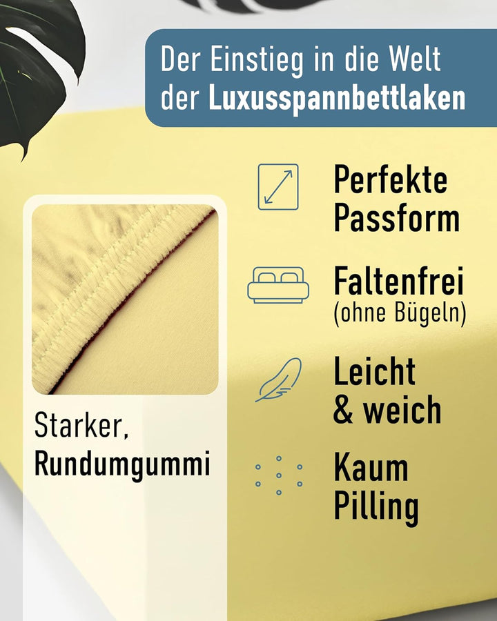 Formesse Bella Gracia Spannbetttuch Schwarz 120x190 - 130x220 120x190 - 130x220 cm Schwarz, 120x190