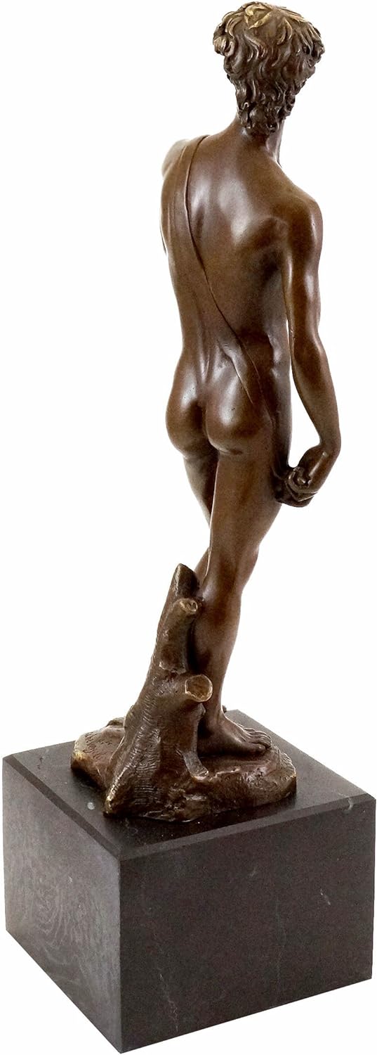 Kunst & Ambiente - Bronzefigur der Hochrenaissance - David von Michelangelo - Römische Skulptur - Fl