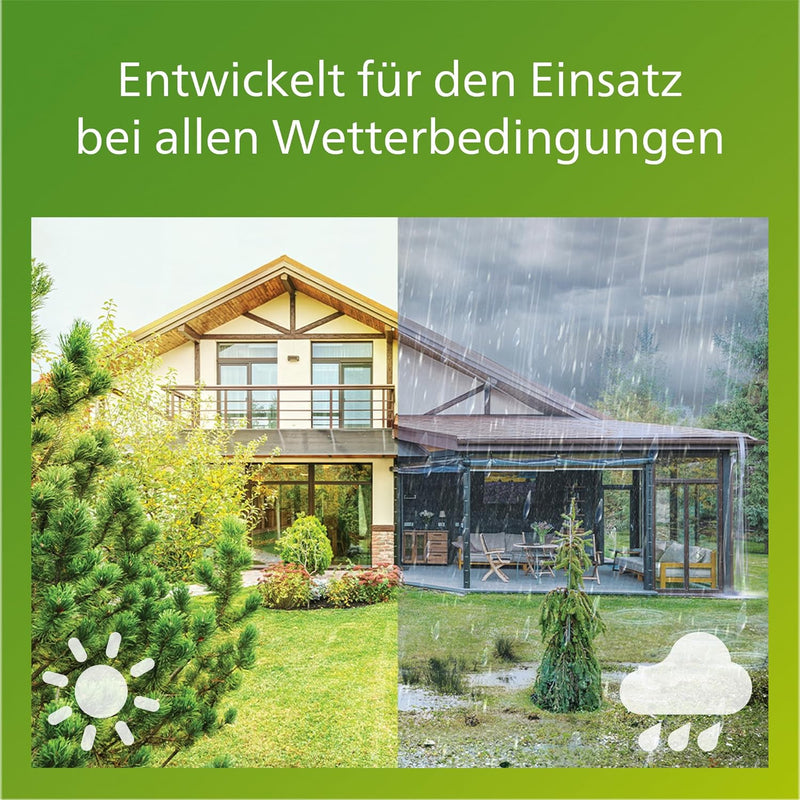 Philips myGarden Creek Aussenwandleuchte mit Bewegungsmelder, LED E27 Lampe, 60W, Schwarz, 28.5 cm S