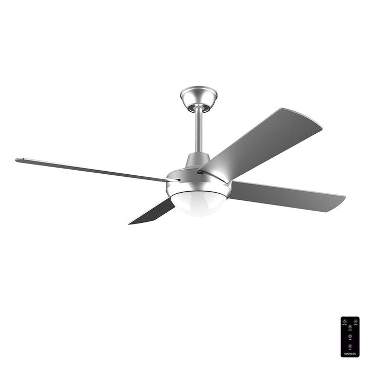 Cecotec Deckenventilator EnergySilence Aero 570 60 W (52", Stahl) Silber Mit Licht | Befehl, Silber