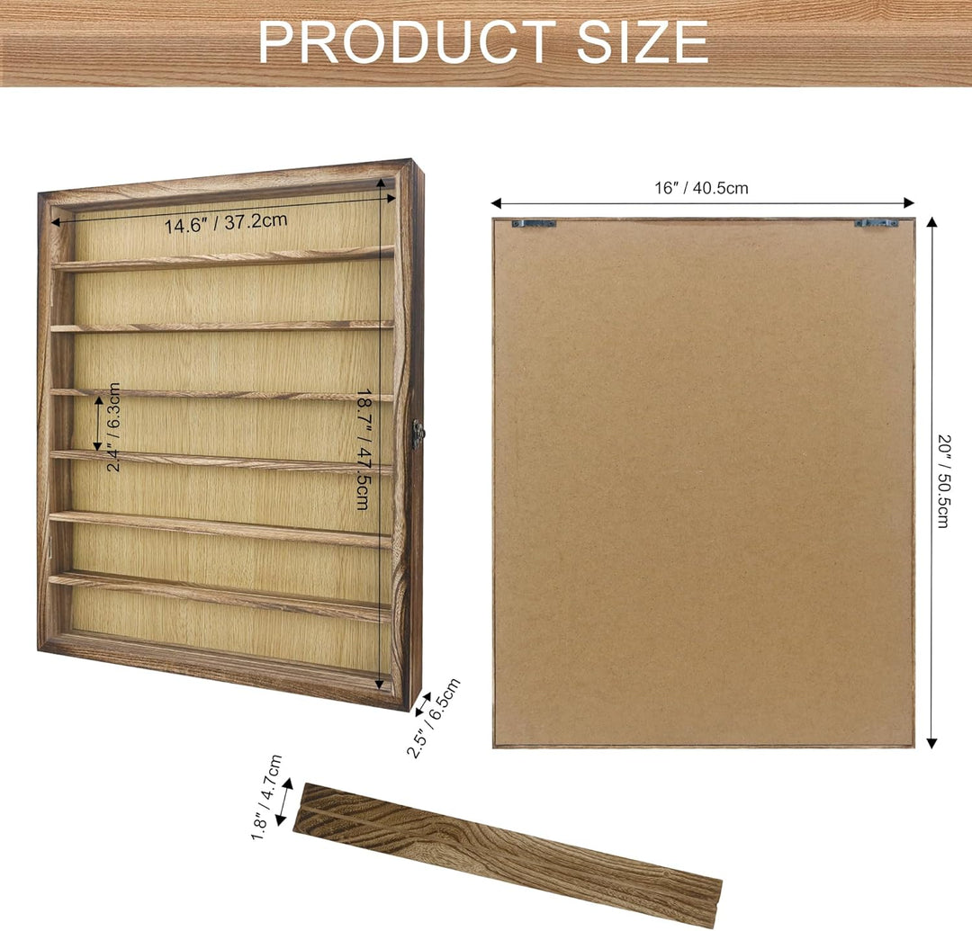 FramePro 3D Bilderrahmen 40x50 Grosse Schattenbox Vitrine Rahmen mit Glasfenstertür Erinnerungsstück