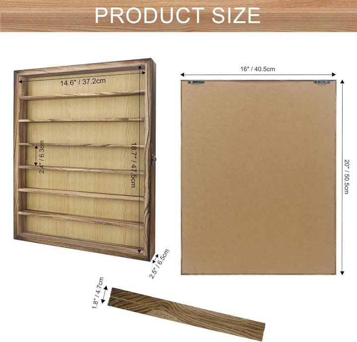 FramePro 3D Bilderrahmen 40x50 Grosse Schattenbox Vitrine Rahmen mit Glasfenstertür Erinnerungsstück