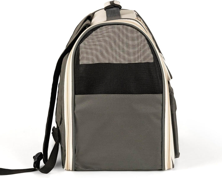 Haustier Rucksäcke Tragetasche Katzenrucksack Hunderucksack Leicht Handlich, Grau 37 × 34 × 25 cm Gr