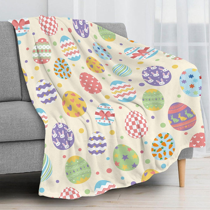 Ostern Kuscheldecke Flanelldecke Schlafdecke Geschenk 150×130CM Ostern Hase Happy easter Geschenk Fr