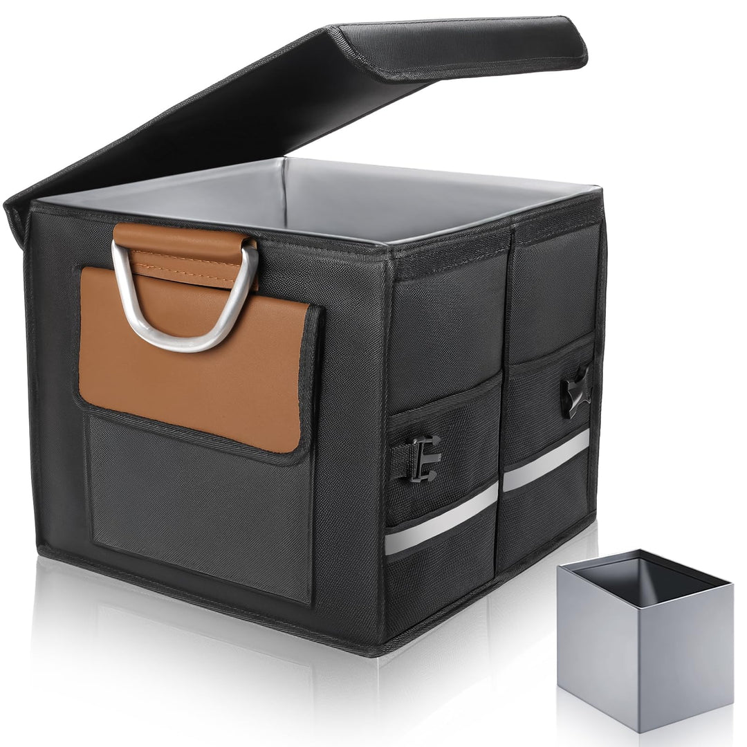 Kofferraumtasche Kofferraum Organizer mit Deckel, Autobox Auto Tasche Wasserdicht Zusammenklappbarer