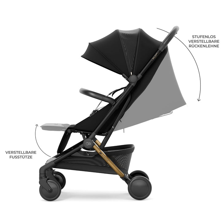 Kinderkraft PILOT 2 Kinderwagen, Liegebuggy, Sportwagen, Innovatives Klappsystem, Kleine Masse nach