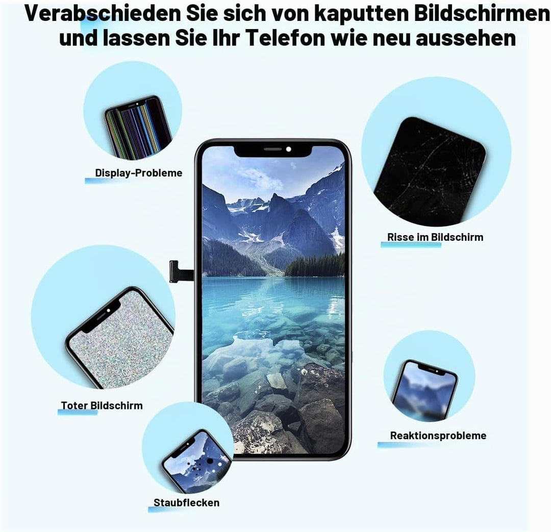 Für iPhone 12 Pro Max Display, Ersatz Bildschirm 6.7 Zoll Full HD Bildschirm,Displayrahmen 3D Touch