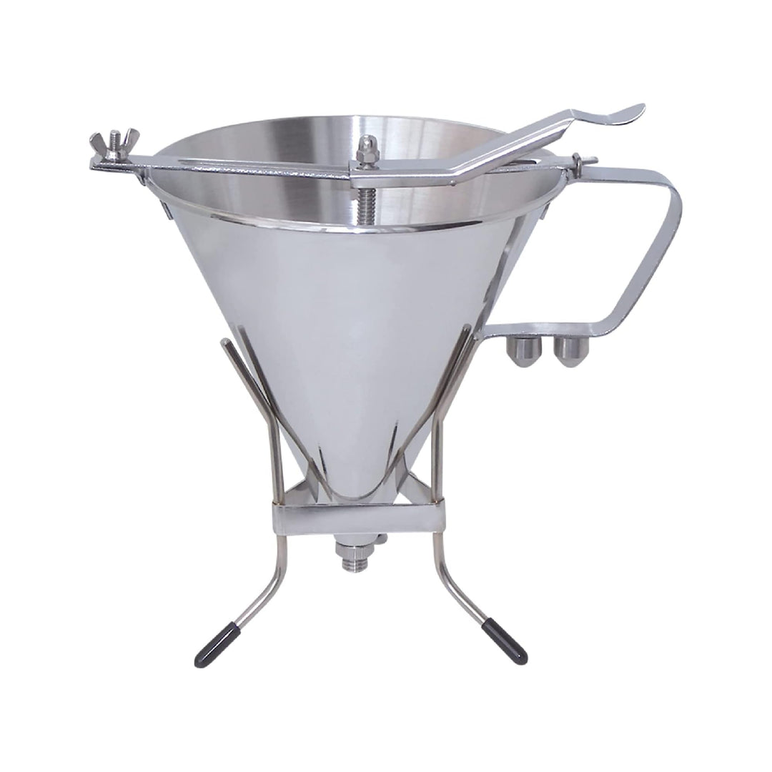 De Buyer 'Kwik' Trichter Kaffeebereiter Edelstahl mit Halterung – 1,9l, 1,9 Liter, Silber, 1,9 l