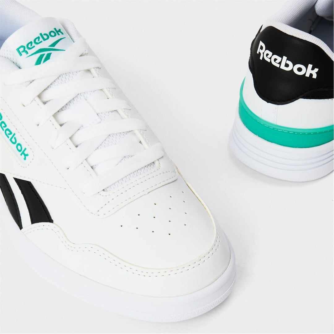 Reebok Unisex Court Advance ClipSneaker 35 EU White Black Teamteal, 35 EU White Black Teamteal
