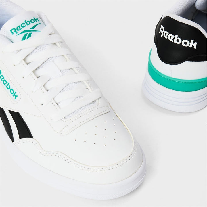 Reebok Unisex Court Advance ClipSneaker 35 EU White Black Teamteal, 35 EU White Black Teamteal