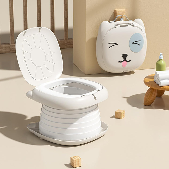 Faltbarer Toilettensitz für Kinder, Reisetöpfchen für Auto, Outdoor & Indoor, Praktisch für Camping