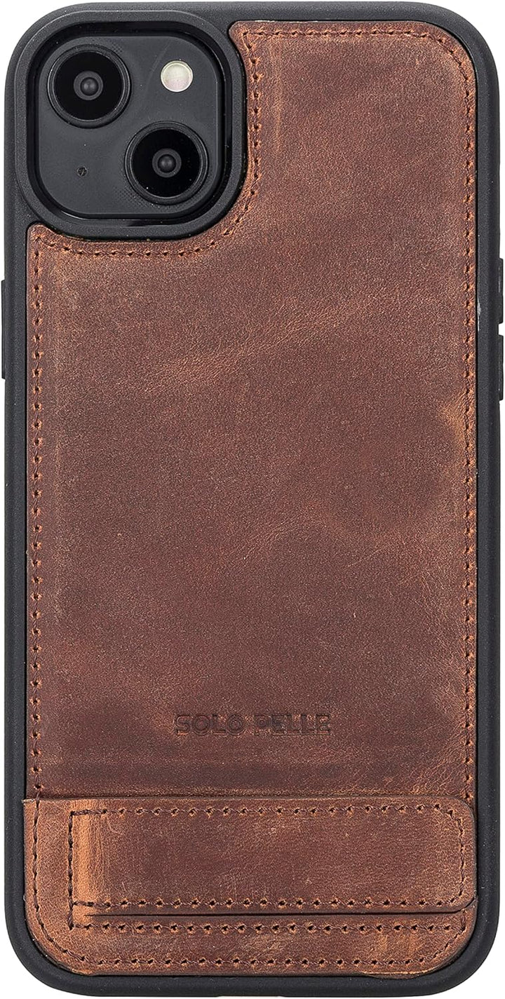 Solo Pelle Lederhülle für das iPhone 14 Plus in 6.7 Zoll Case Leder Hülle Ledertasche Backcover aus