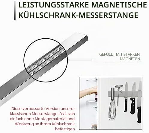 Modern Innovations 16 Zoll Magnetischer Messerhalter für Kühlschrank, Messer Magnetleiste Ohne Bohre