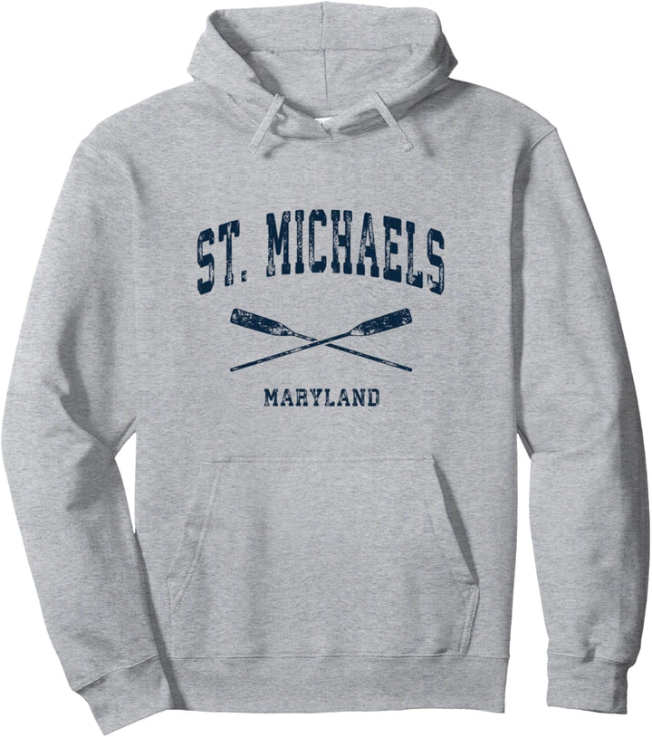 St. Michaels Maryland Vintage Nautical Gekreuzte Ruder, Marineblau Pullover Hoodie