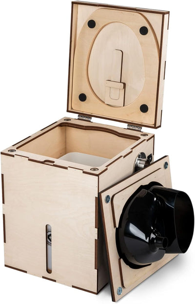 Kildwick MiniLoo Bausatz Campingtoilette/Komposttoilette mit Lüfter 5V Schwarz, Schwarz