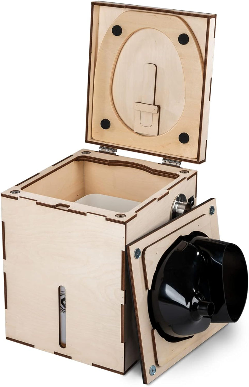 Kildwick MiniLoo Bausatz Campingtoilette/Komposttoilette mit Lüfter 5V Schwarz, Schwarz