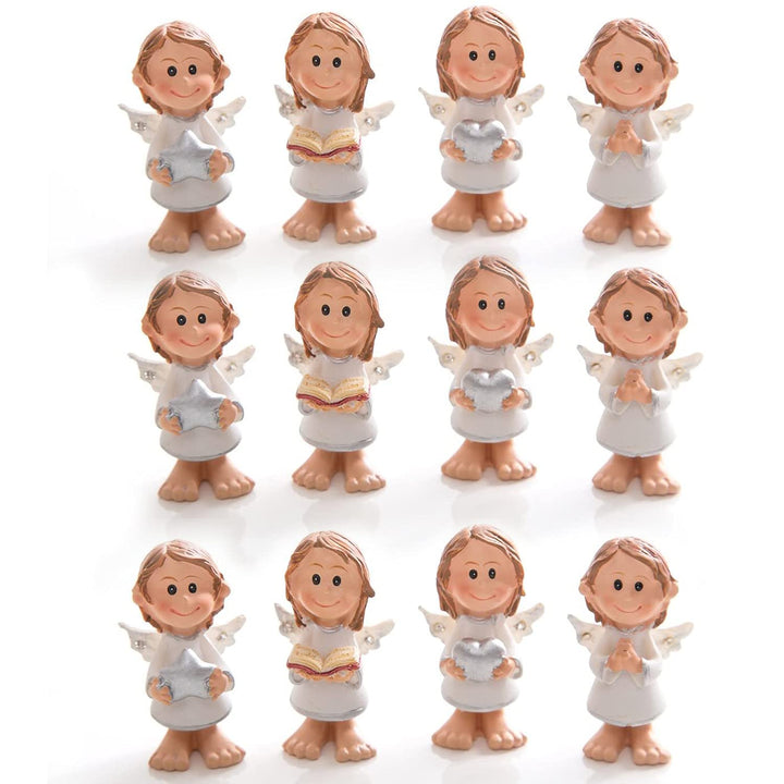 Logbuch-Verlag 12 kleine Mini-Schutzengel Engel Engelfiguren Weihnachten 4,5 cm Geschenk Kommunion G
