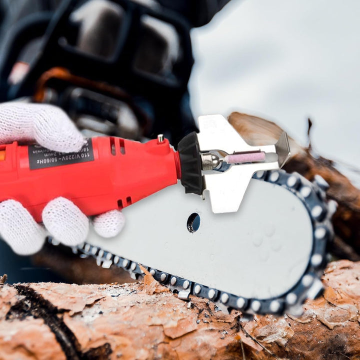 Kettensägenschärfer Handgeführte elektrische Schleifmaschine Kettenschärfgerät Elektrisches Rot, Ele