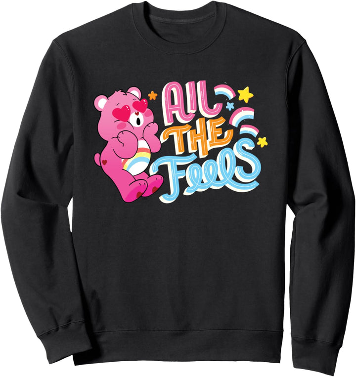 Care Bears Cheer Bear Hearts and Rainbows Sweatshirt
