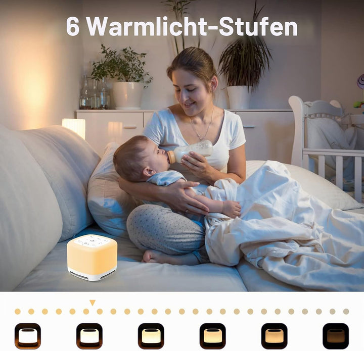 3 IN 1 White Noise Machine mit Licht, [40 Klänge und 7 Nachtlicht ] Weisses Rauschen für Besseren Sc