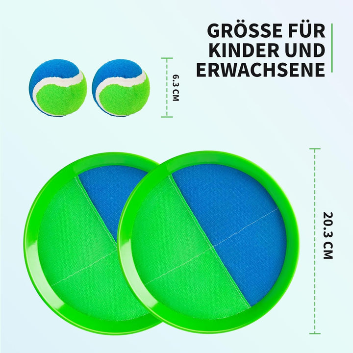 U&C Planet Beachball Set Strandtennis Set Paddle Ball Spiel Klettballspiel Strandschlägerset für Kin
