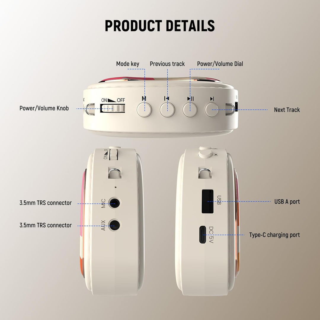 NEEWER Sprachverstärker mit Wired Headset Mikrofon, Lautsprecher, Schultergurt, AUX Ausgang, USB C w