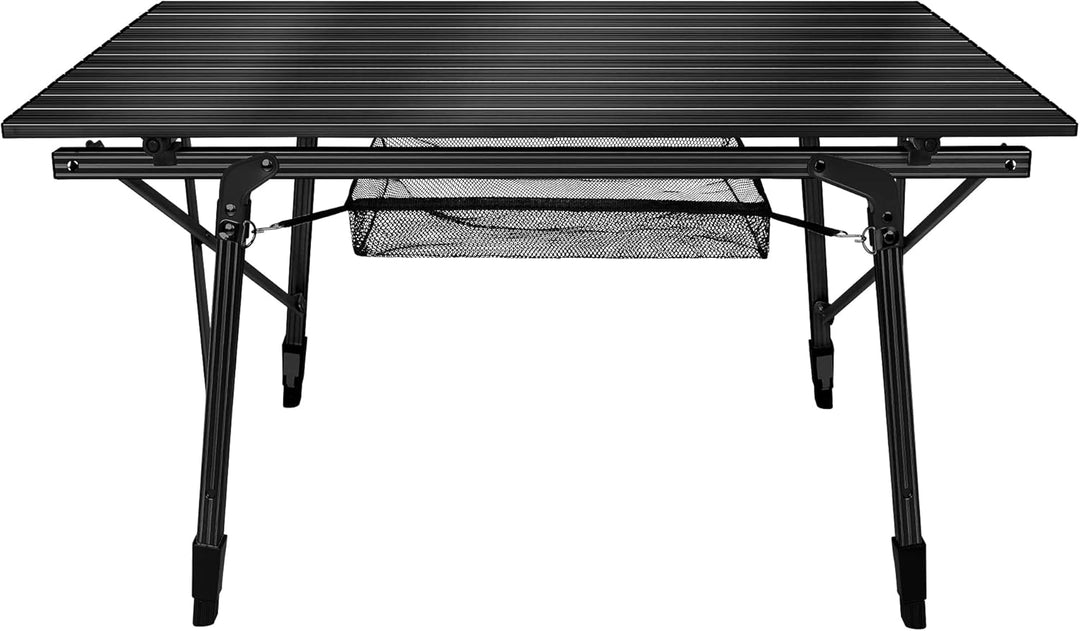 NAIZY Campingtisch Klappbar 90x52x45 cm Klapptisch Camping Höhenverstellbar Tapeziertisch 3 Teilig A