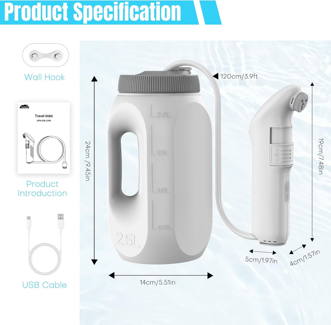 Bidet-Sprühgerät, tragbar, für Badezimmer, Bidet, tragbar, elektrisch, für Reisen, Hygiene von Intim