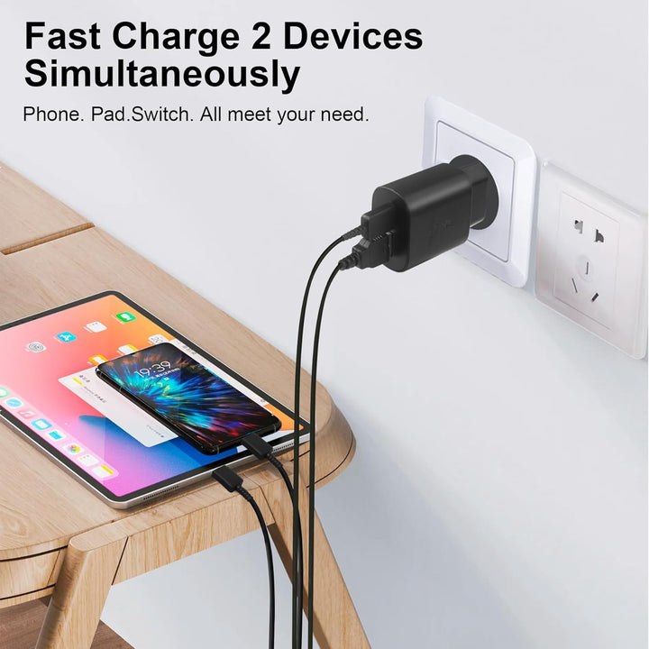 2er-Pack 25W USB C Ladegerät, Schnellladegerät Adapter Netzteil für Samsung Galaxy S25/S24/S23/S22/S