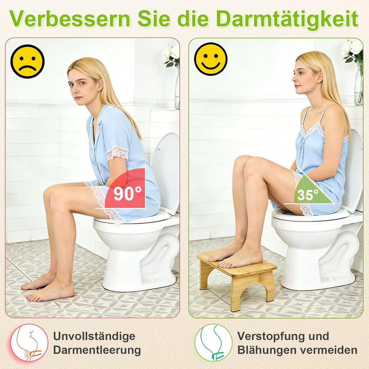 HA BIN Toilettenhocker für Erwachsene und Kinder, kackhocker gegen Verstopfung und für eine Gesünder