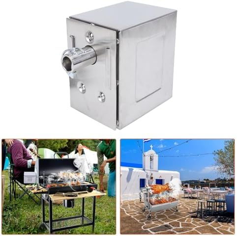 45W BBQ-Rotisserie-Motor, Elektrischer Bräter-Grillmotor, Grillmotor aus Edelstahl mit 200-250 Kg To