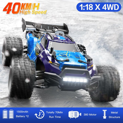 YONCHER Ferngesteuertes Auto,1:18 40KM/H RC Auto für Erwachsene Kinder, 4WD Offroad RC Buggy, Monste
