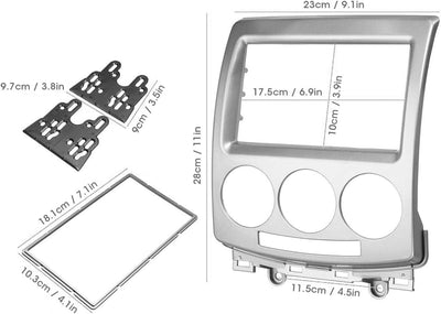 Reminnbor Double DIN Car Stereo Install Kit | 7in 2 Din Autoradio Armaturenbrett Rahmen DVD-Navigati
