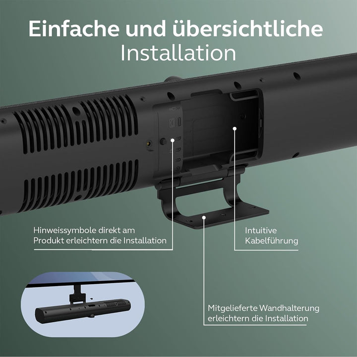 Jabra PanaCast U30 All-in-One USB Videobar, 120° Weitwinkel-Kamera, 6-Mikrofone, 1-Lautsprecher, KI-