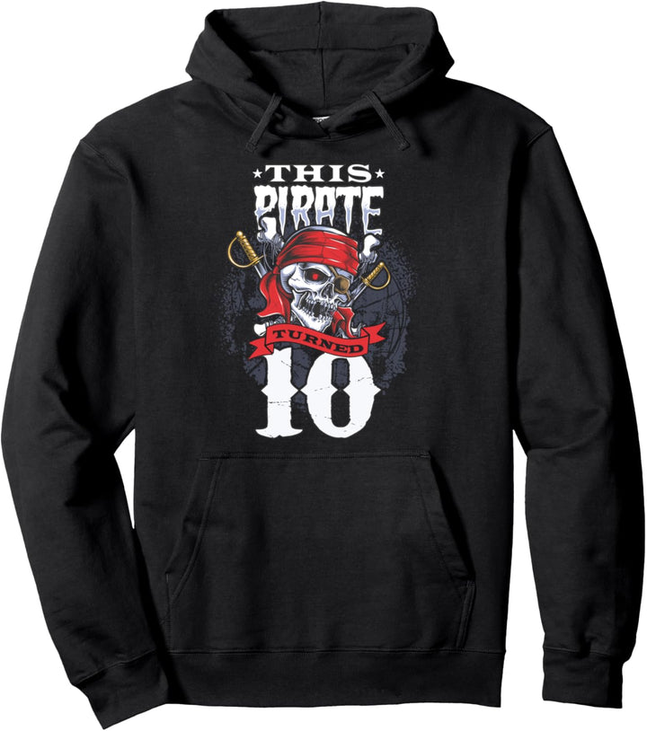 This Pirate turned 10 Jahre Junge Mädchen 10. Geburtstag Pullover Hoodie