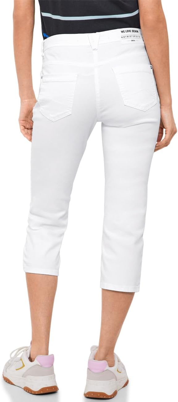 Cecil Damen 3/4-Jeanshose 25W / 22L Weiss, 25W / 22L Weiss