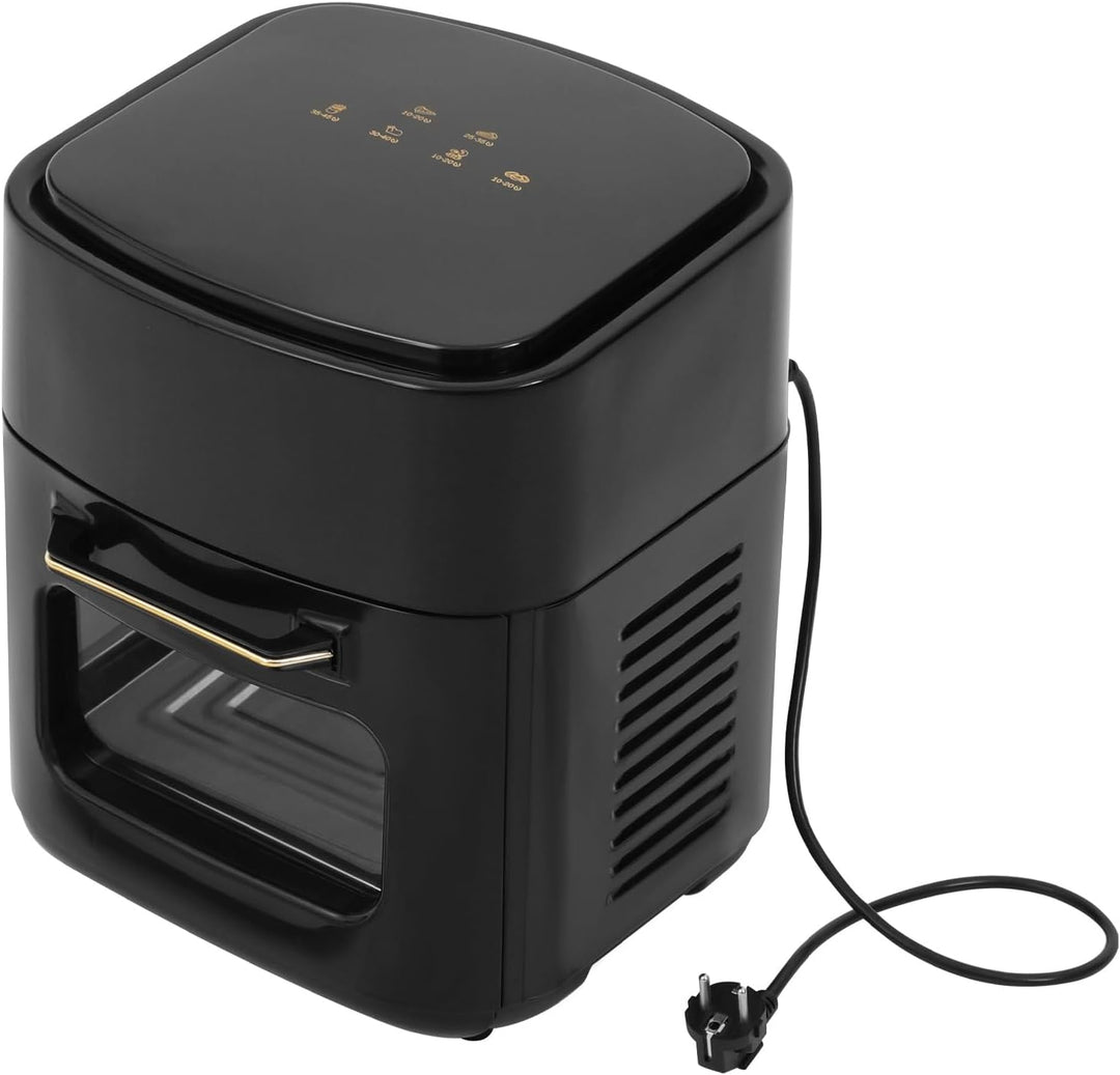 15L Minibackofen Heissluftfritteuse, Heissluft-Backofen 1400W mit 3 Zubehör, Heissluftfritteuse mit