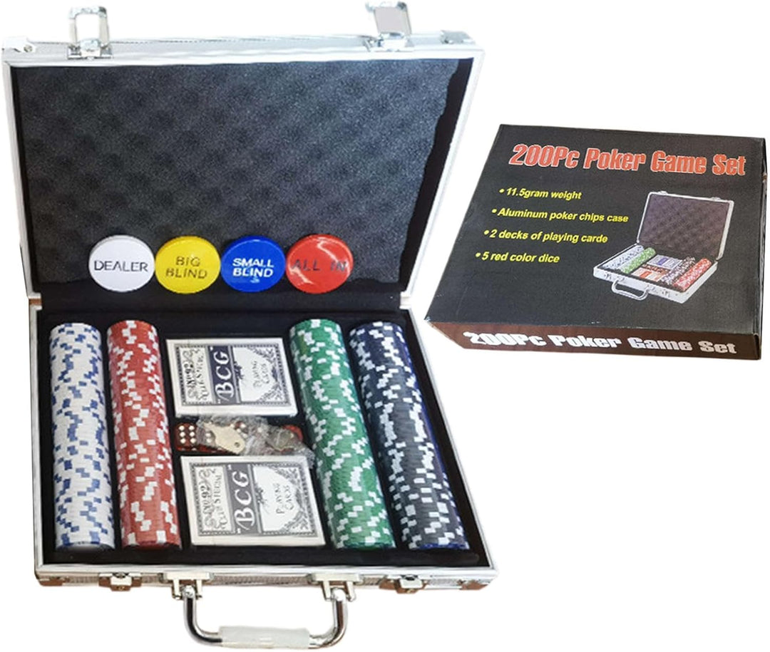 Pokerchips-Set Mit Etui | Blackjack-Poker-Chips-Set | Pokerset Für Kartenclubs, Hochwertiges Pokerch