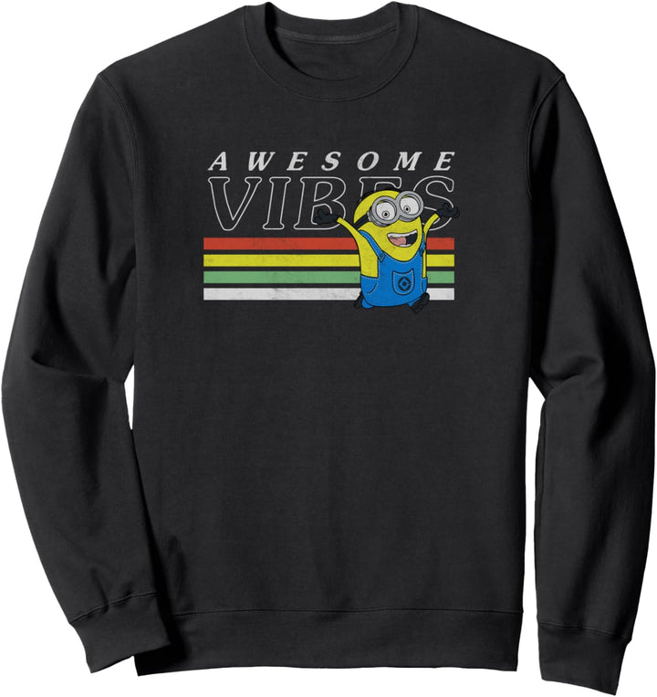Despicable Me Minions Dave Rainbow Running Awesome Vibes Sweatshirt