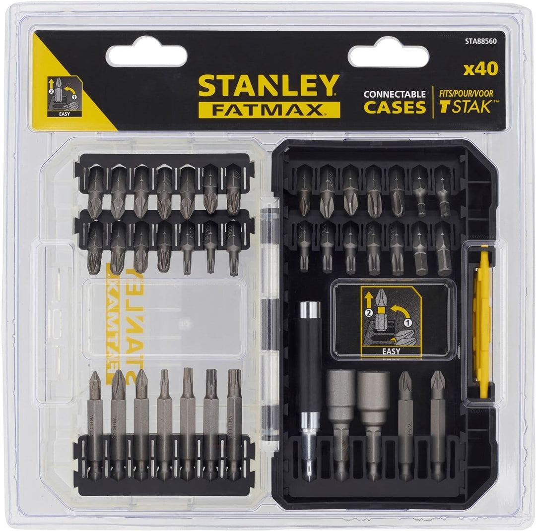 Stanley FatMax 40-tlg. Standard Bit-Set STA88560 (bestehend aus Phillips, HEX, Pozidriv und Torx Bit